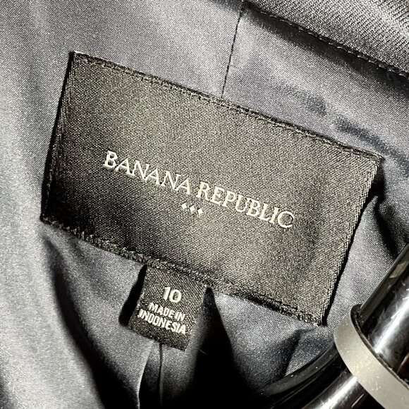 NEW Banana Republic Blazer Jacket Womens 10 gray classic preppy - Picture 4 of 9